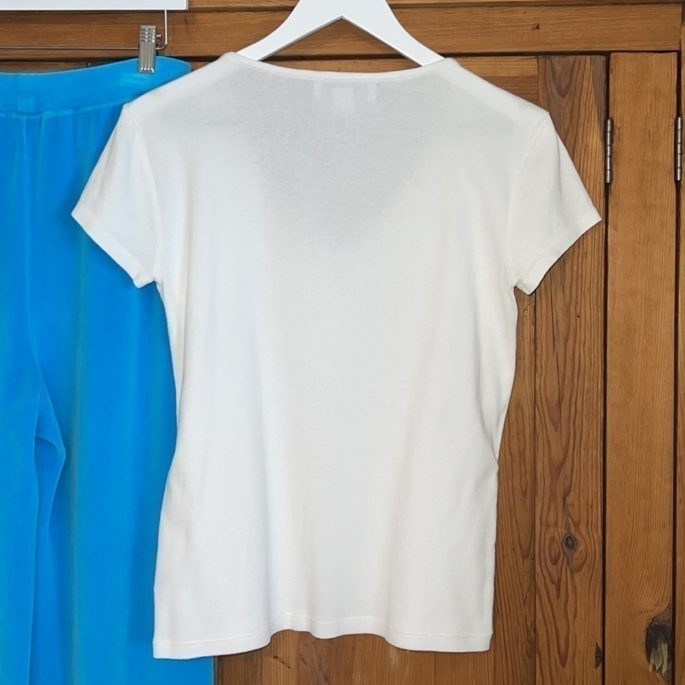 Saks Fifth Ave. Real Clothes Aqua Blue Velour High Waisted Pants Sz. S - Picture 8 of 17